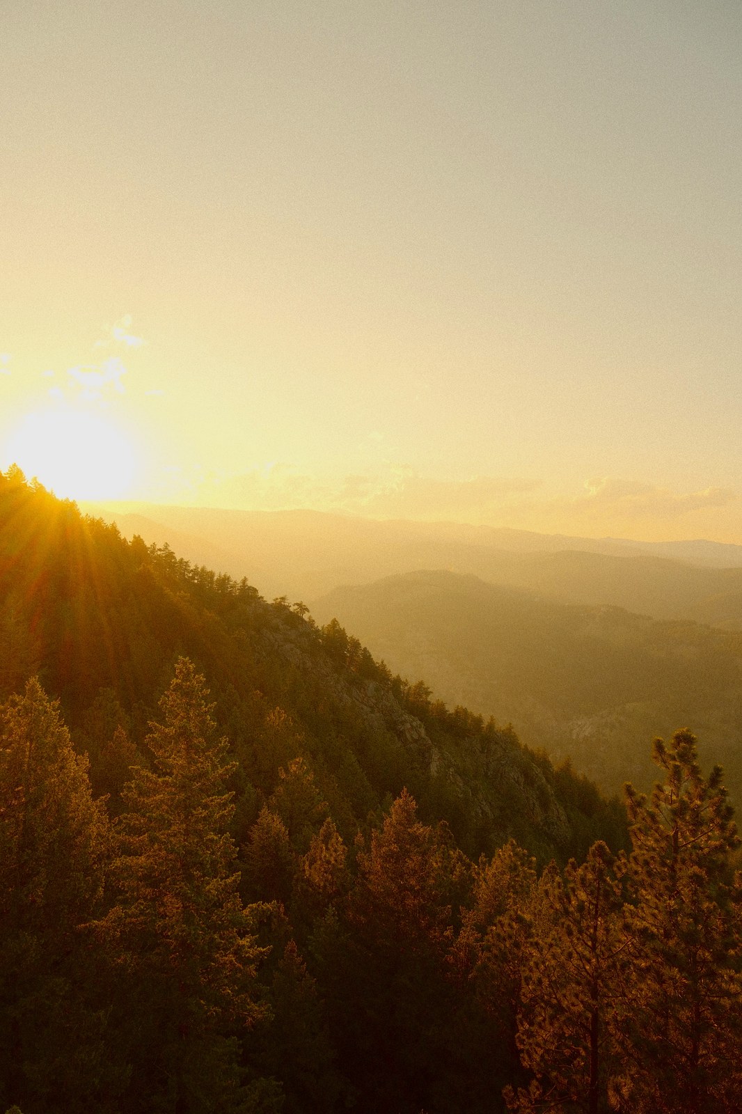Colorado mountains at golden hour