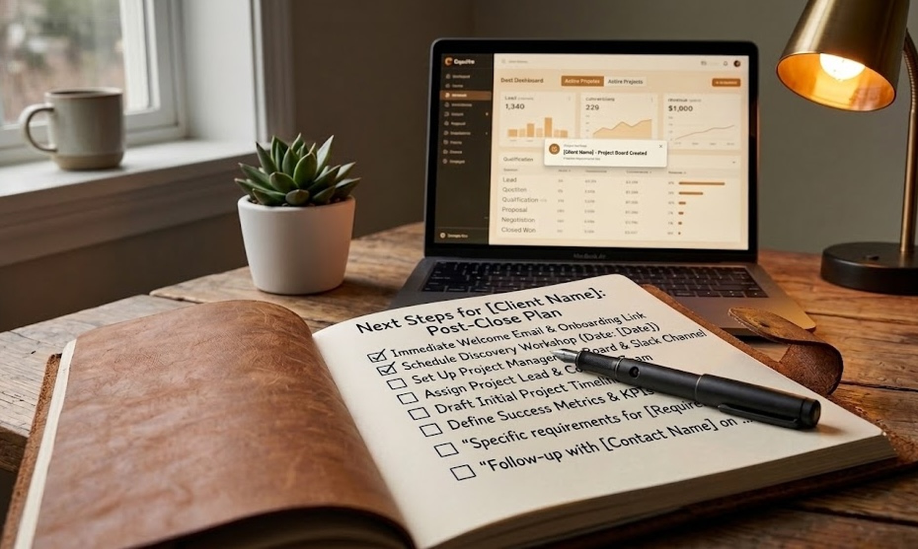 CRM dashboard and analytics